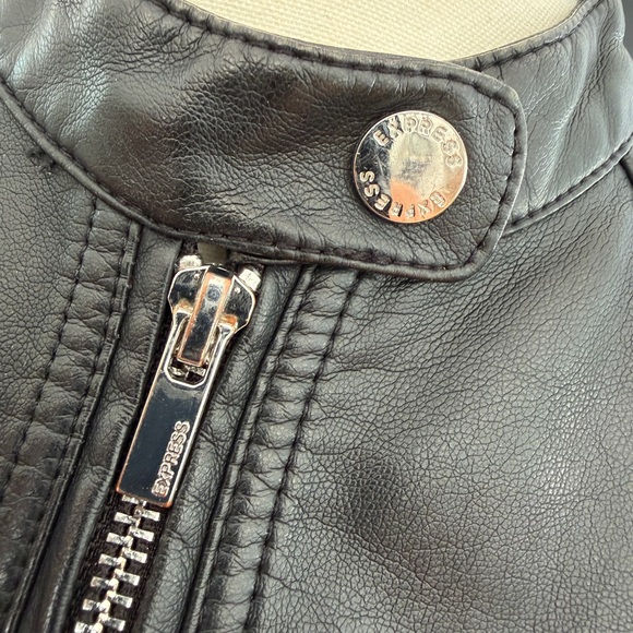Express Black Faux Leather Jacket - Picture 7 of 8